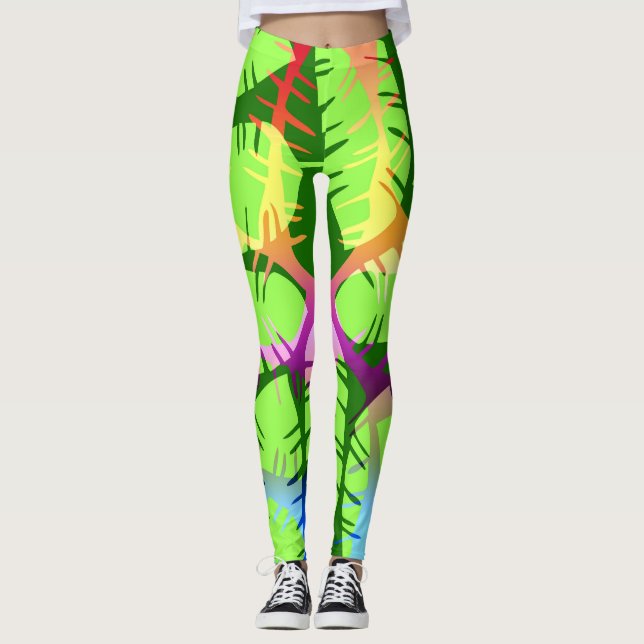 LEGGINGS RESUMEN BOTÁNICO HOJAS DE PLÁTANO (Anverso)