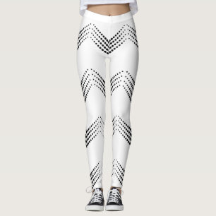 Leggings Resumen Chevrons de círculo pulsante de medio tono