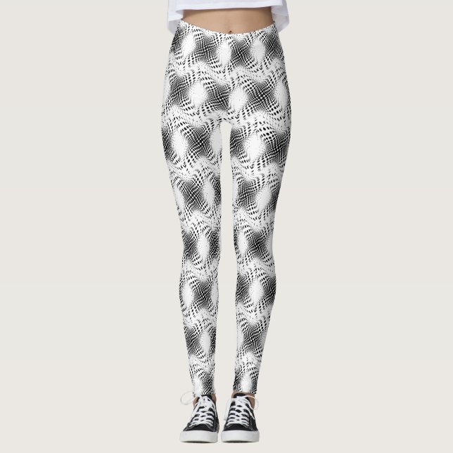 Leggings Resumen Círculo X de semitono Thunder_Cove (Anverso)