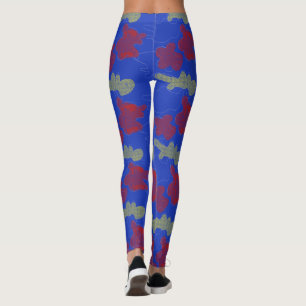 Leggings Resumen Color azul Rojo Amarillo amarillo Leyenda