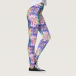 Leggings Resumen colorido Luau Palm Trees Tropicales<br><div class="desc">Letreras divertidas con un patrón de palmeras inspirado en el Luau hawaiano. Perfecto para unas vacaciones en la playa o el boda Hawai Luau,  yoga en la playa o diversión diaria.</div>