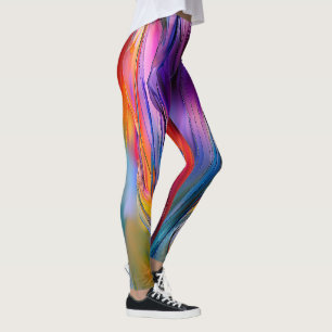 Leggings Resumen contemporáneo "Corrientes cromáticas"