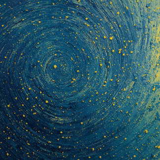 Leggings Resumen Cósmico Azul y Oro Impresión PanLeggings d