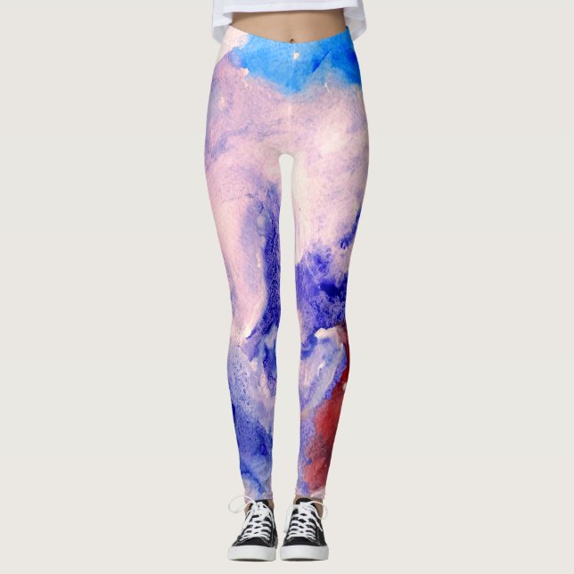 Leggings Resumen de acuarela (Anverso)