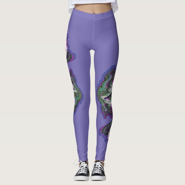 Leggings Resumen de arte de medios mixtos (Anverso)