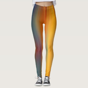 Leggings Resumen de arte digital de degradado de biocolor