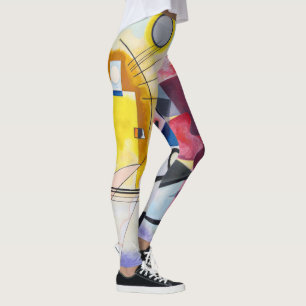 Leggings Resumen de arte moderno Kandinsky azul rojo amaril
