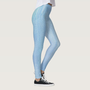 Leggings Resumen de color de agua vertical Pastel