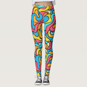 Leggings Resumen de colores divertidos