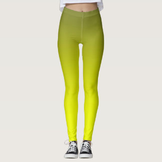 Leggings Resumen de contraste de limón brillante tendencia
