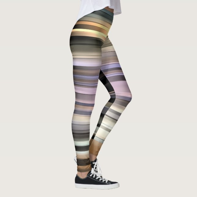 Leggings Resumen de degradado a rayas (Derecha)