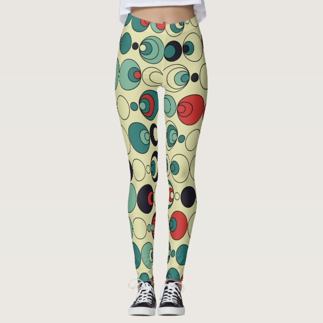 Leggings Resumen de diseño de patrones geométricos sin cost (Anverso)