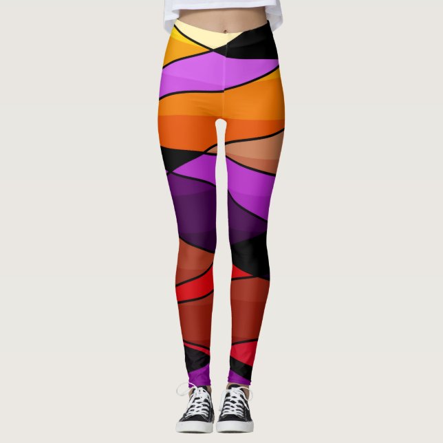 Leggings Resumen de formas geométricas modernas triángulos  (Anverso)