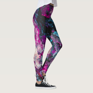 Leggings Resumen de Geode Cristal de Ruby y Sapphire
