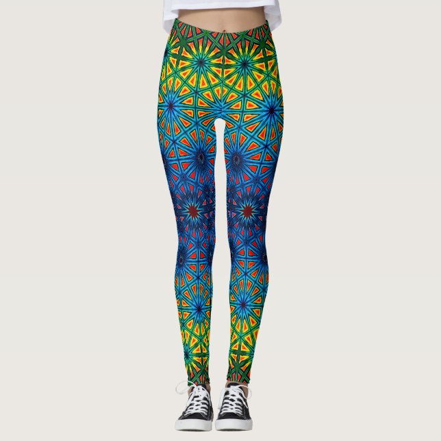 Leggings Resumen de gradiente multicolor estilo Prisma de p (Anverso)