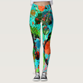 Leggings Resumen de graffiti de la lucha contra los aliment