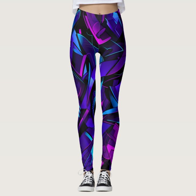 Leggings Resumen de Graffiti Street Swirl (Anverso)