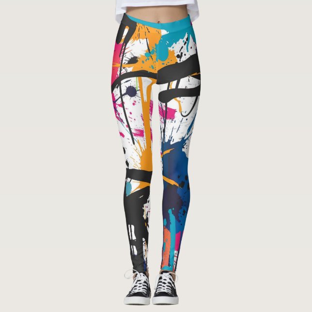 Leggings Resumen de graffitis (Anverso)
