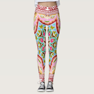 Leggings Resumen de hojas tropicales patrón diverso