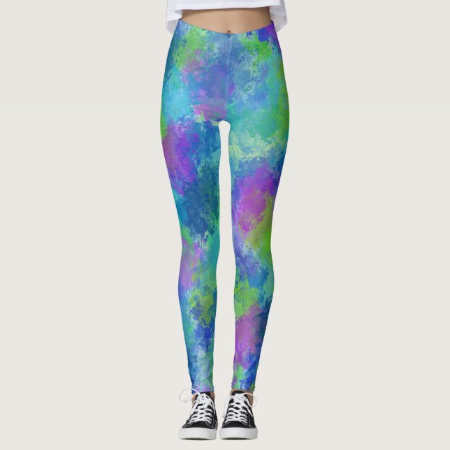 Leggings Resumen de Hydrangeas (Anverso)