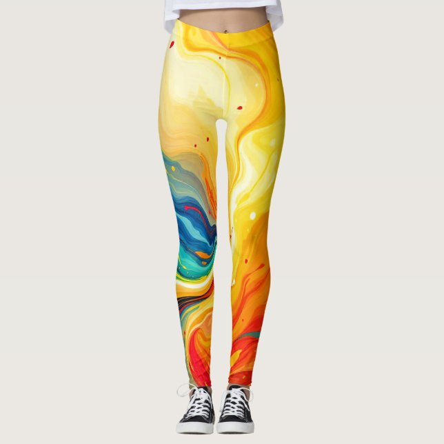 Leggings Resumen de incendios y agua (Anverso)