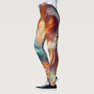 Leggings Resumen de incendios y marea de hielo femenino