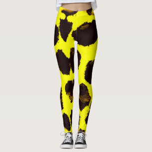 Leggings Resumen de la acuarela del leopardo de impresión a
