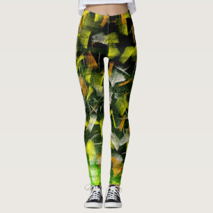Leggings Resumen de la bandeja de pintura colorida