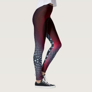 Leggings Resumen de la cámara de eco metálico con onda de s