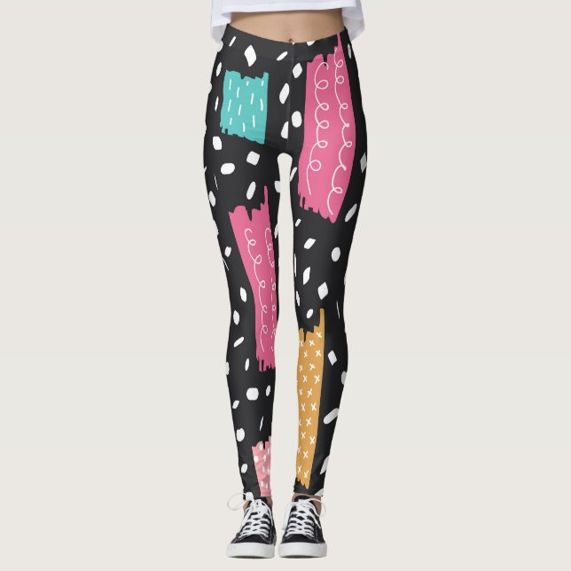 Leggings Resumen de la cinta Grunge Washi (Anverso)