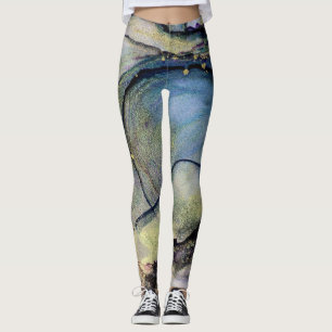 Leggings Resumen de la leyenda de la tinta del alcohol