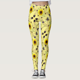 Leggings Resumen de la libélula girasol