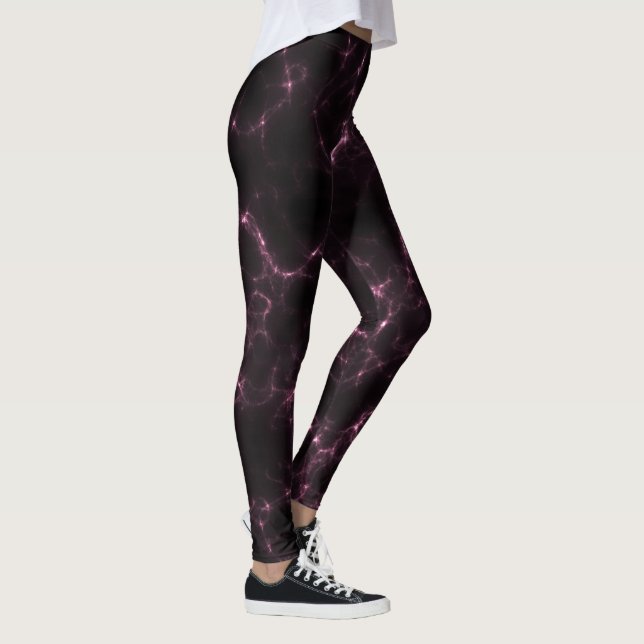 Leggings resumen de la marble rosa y negra (Derecha)
