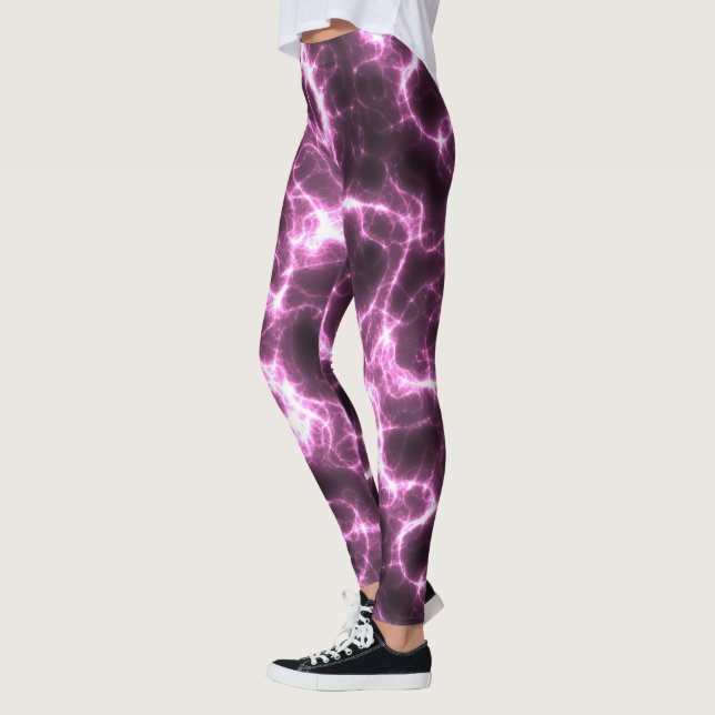 Leggings resumen de la marble rosa y negra (Izquierda)