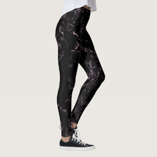 Leggings resumen de la marble rosa y negra
