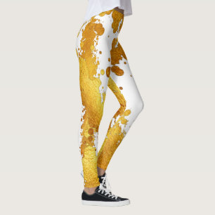 Leggings Resumen de la paleta de pintura de lujo de Relieve
