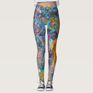 Leggings Resumen de la salpicadura colorida Paint Rainbow V