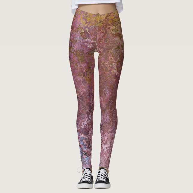 Leggings Resumen de la tinta de alcohol sana (Anverso)