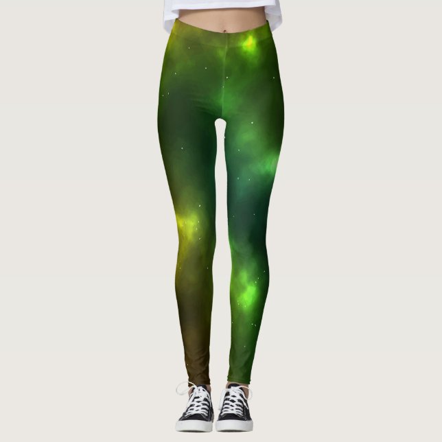 Leggings Resumen de las constelaciones de galaxia Arte Digi (Anverso)