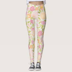 Leggings Resumen de las leyendas de diseño floral de primav