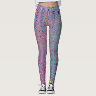 Leggings Resumen de las ondas de boomerang con retro Kaleid