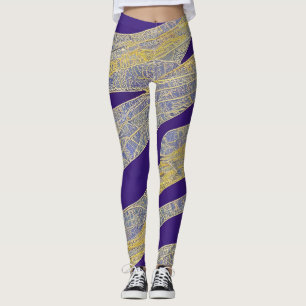 Leggings Resumen De Las Ondas Fracturadas De La Capa De Mar