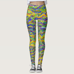 Leggings Resumen de las ondas fracturadas de la capa marina