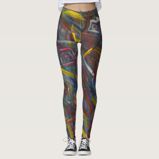 Leggings Resumen de las piernas coloridas "cuadradas"
