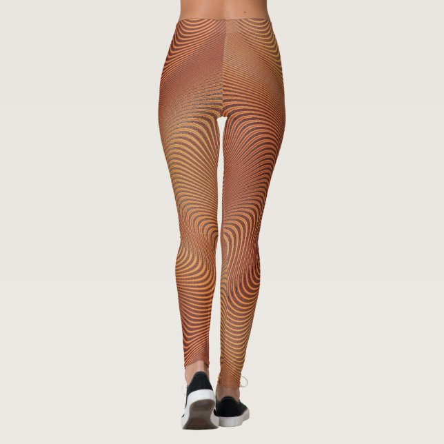 Leggings Resumen de las piernas de banda ondulada (Reverso)
