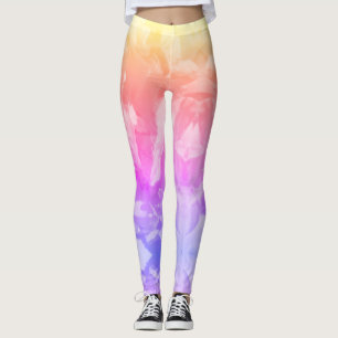 Leggings Resumen de las piernas de impresión en pasteles co