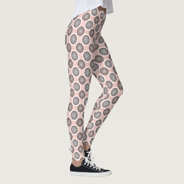 Leggings Resumen de las piernas de patrones de los círculos (Derecha)