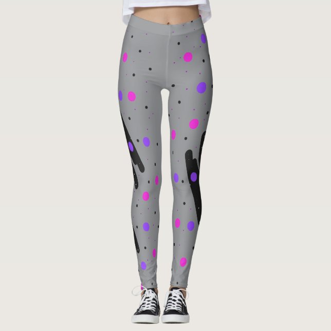 Leggings Resumen de las piernas del punto de Polka (Anverso)