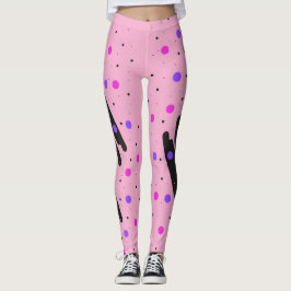 Leggings Resumen de las piernas del punto de Polka