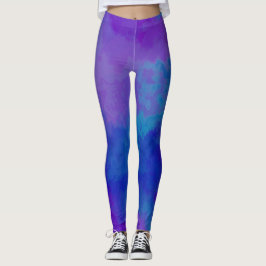 Leggings Resumen de las piernas moradas y azules